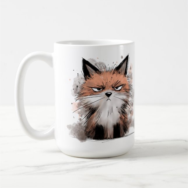 Caneca De Café Raposa Mal-humorada (Esquerda)