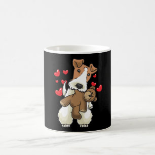 Caneca De Café Raposa Terrier Cão Cachado com Cabelo com Animal 