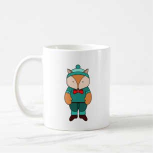 Caneca De Café Raposa verde branca