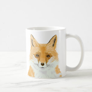 Caneca De Café Raposa Vermelha Bonita - transparente.