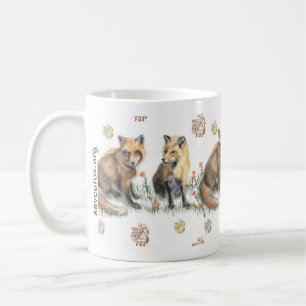 Caneca De Café Raposa Vermelha, Mug Clássica, 11 oz