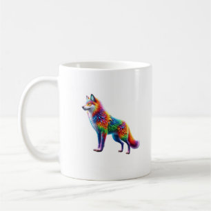 Caneca De Café Raposa Whimsical de Matizes Radiantes