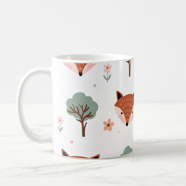 Caneca De Café Raposas e Árvores: Infância (Esquerda)