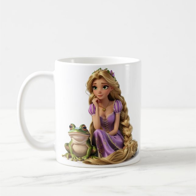 Caneca De Café Rapunzel Pensativa (Esquerda)