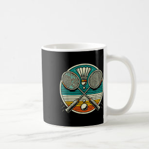 Caneca De Café Raquetes de Badminton Antigas Peteca Raquetes Cruz
