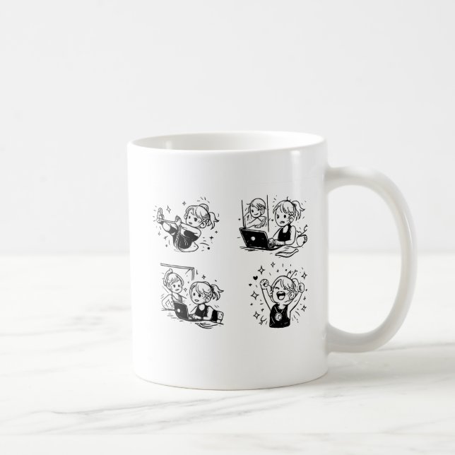 Caneca De Café Rascunho  (Direita)