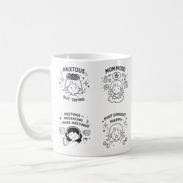 Caneca De Café Rascunho  (Esquerda)