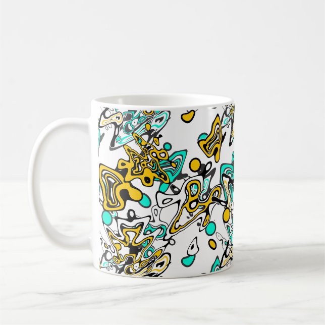 Caneca De Café Rascunho, abstrato (Esquerda)
