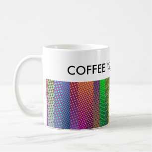 Caneca De Café Rascunhos Pontilhados Padrão + suas ideias