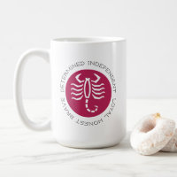 Raspberry Red Scorpio Traça Zodiac Star Sign Coff