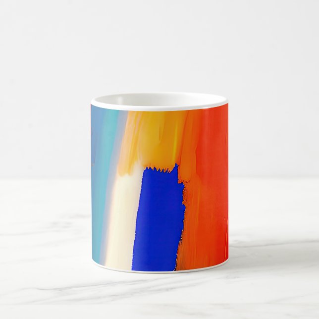 Caneca De Café "Raspberry Rhapsody" Abstrato Art (Centro)