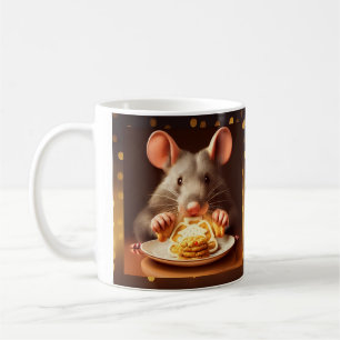 Caneca De Café Rat Comendo Cookies de Natal Mug