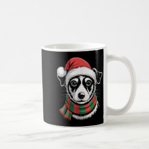 Caneca De Café Rat Terrier Dog Xmas Santa Hat Cos De Natal