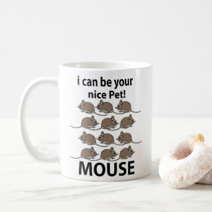 Caneca De Café Rato Animal Eu Posso Ser Seu Lindo Rato Doméstico
