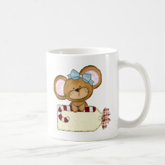 Caneca De Café Rato da menina do Natal