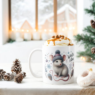 Caneca De Café Rato das Víblias de inverno -