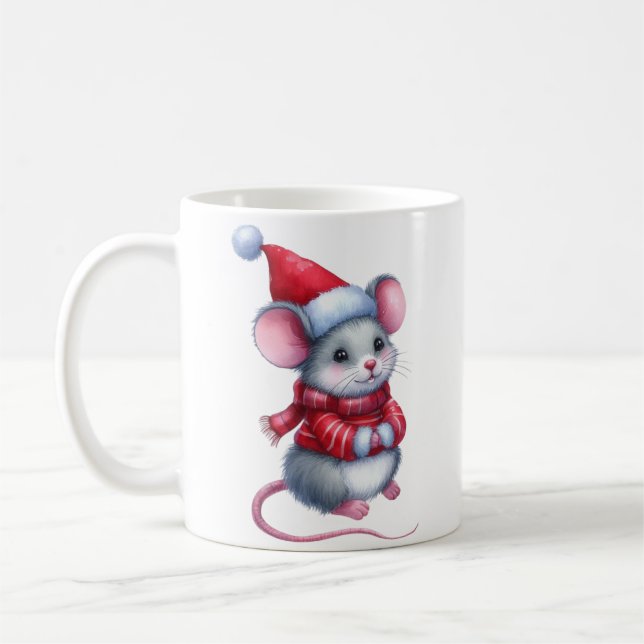 Caneca De Café Rato de Natal (Esquerda)