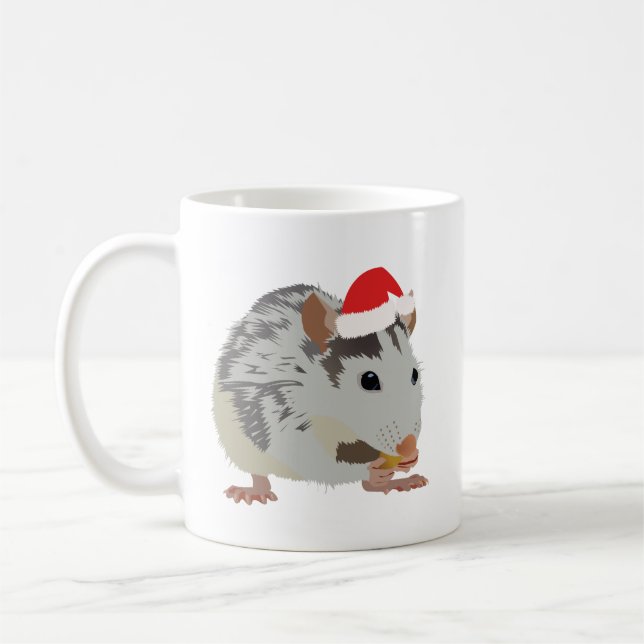 Caneca De Café Rato de Natal famoso (Esquerda)