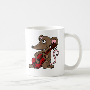 Caneca De Café Rato divertido dos desenhos animados que joga a