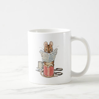 Caneca De Café Rato do alfaiate no carretel da linha