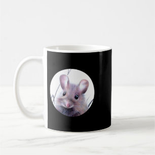Caneca De Café Rato Engraçado No Desenho Natural De Campo