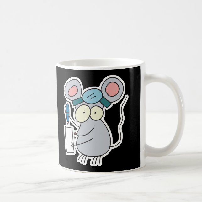 Caneca De Café rato médico engraçado (Direita)