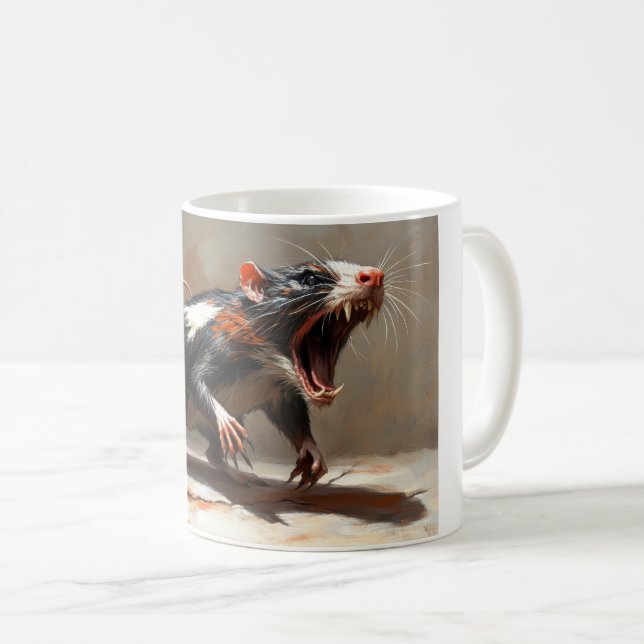 Caneca De Café Rato monstro (Frente Esquerda)