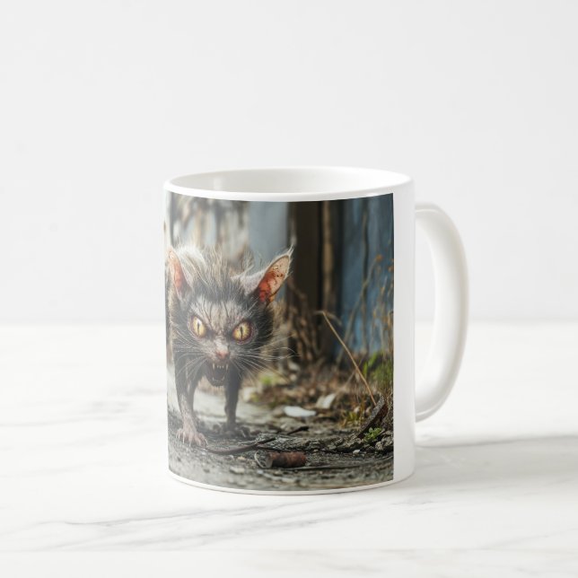 Caneca De Café Rato monstro  (Frente Esquerda)