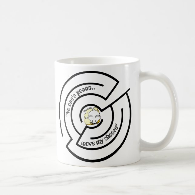 Caneca De Café Rato Stubborn em Maze Cheese (Direita)