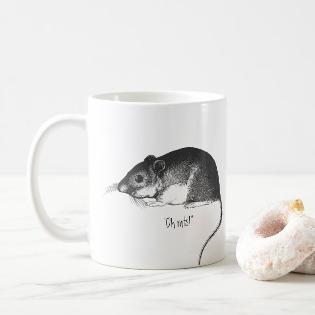 caneca de café rato vintage (Com Donut)