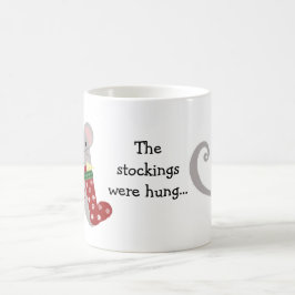 Caneca De Café Ratos de Natal com Meias