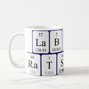 Caneca De Café Ratos do laboratório nome de mesa periódica