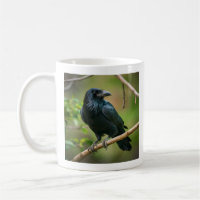 Raven em uma ramificação de árvore