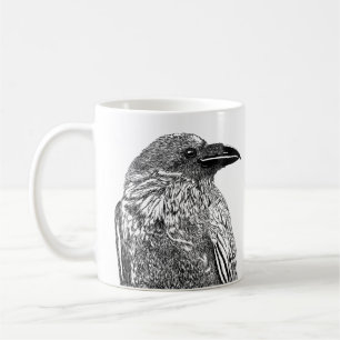 Caneca De Café Raven Illustration Coffee Mug