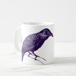 Caneca De Café Raven Illustration Mug