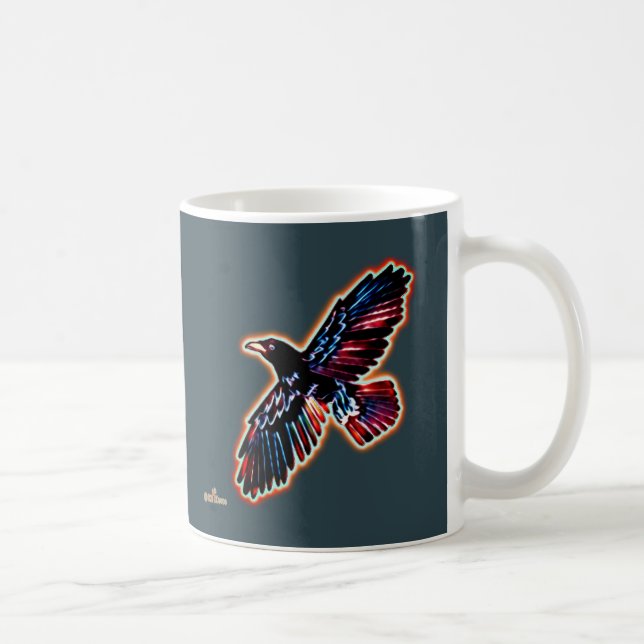 Caneca De Café Raven Iridescente (Direita)