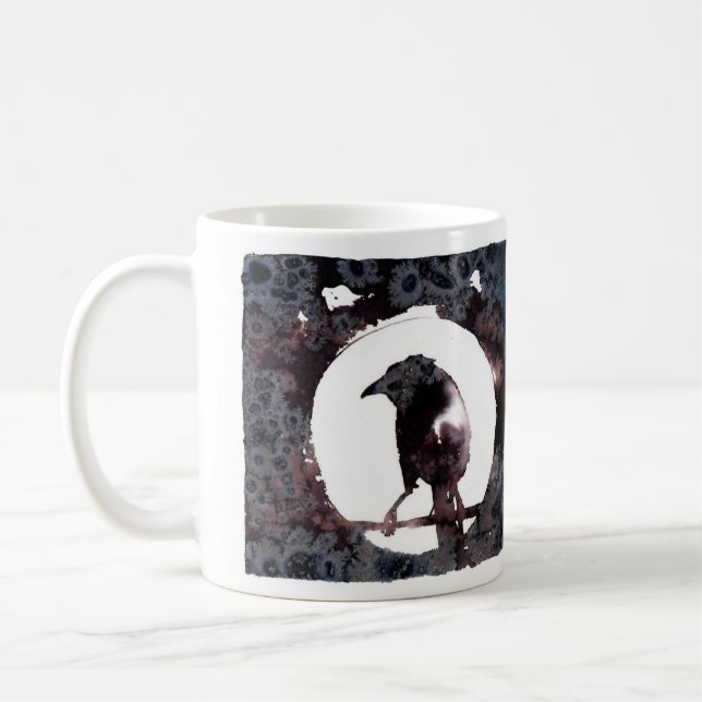 Caneca De Café Raven Moon (apenas na frente) (Esquerda)