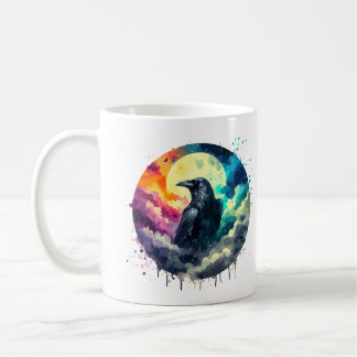 Caneca De Café Raven na Lua