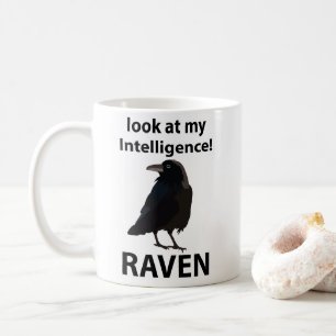 Caneca De Café Raven Olhe Minha Inteligência Raven