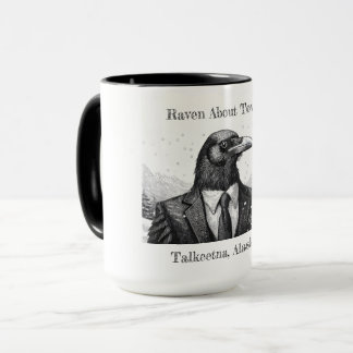 Caneca de café, Raven Sobre a Cidade - Talkeetna A