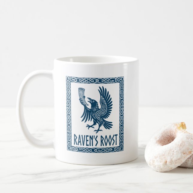 Caneca de Café Raven's Roost Pub Wick Escócia (Com Donut)