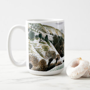 Caneca De Café Ravílio - Neve de Ano Novo, belas artes