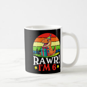 Caneca De Café Rawr eu tenho 6 anos feliz aniversário de 6 anos d