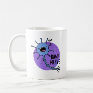 Caneca De Café Rawr Nerve Funny Neuron Nerve Pun