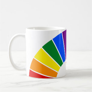 Caneca De Café RAYS DO BOTÃO RAINBOL + sinal ou texto