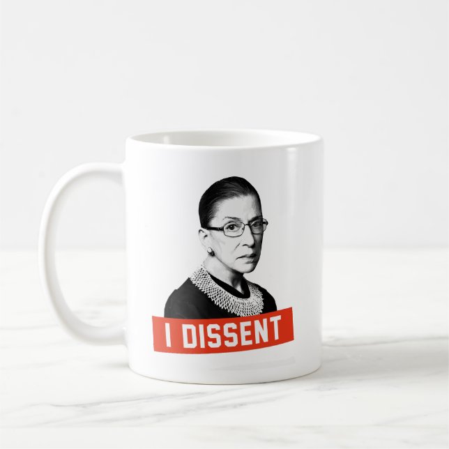 Caneca De Café RBG: Eu Discordo (Esquerda)