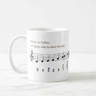 Caneca De Café Re Mi Fa Tão Latente Que Café Música Feliz Dia Mug