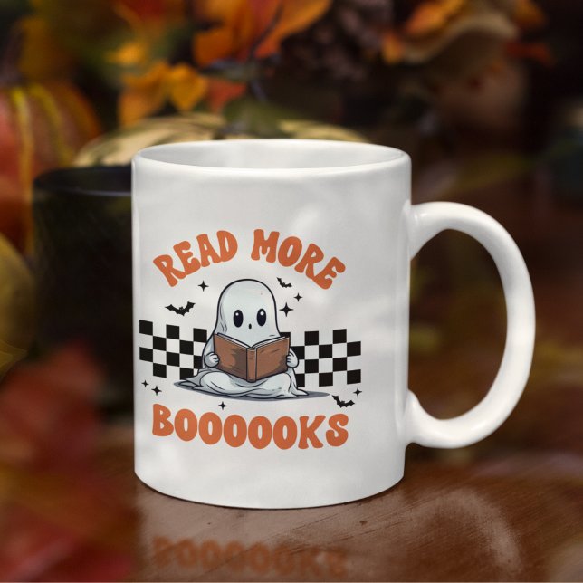 Caneca De Café Read More Boooooks Halloween Gift (Criador carregado)