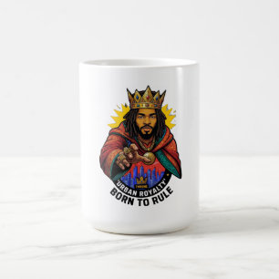 Caneca De Café Realeza Urbana Nascida Para Governar Rei Gráfico T
