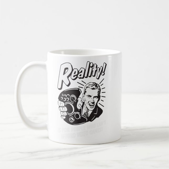 Caneca De Café Realidade: Não é Possível Pagar Videos games (Esquerda)